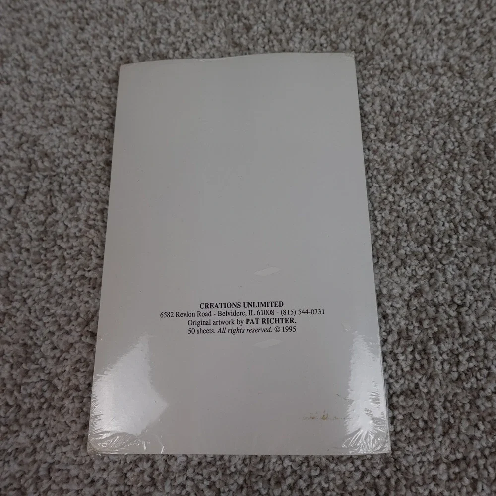 Creations Unlimited Pat Richter Teddy Bear Stationary 50 Sheets 1995 Vintage